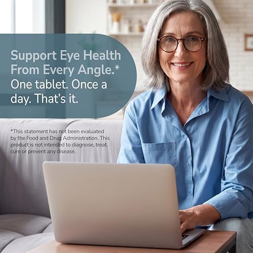 21st Century Healthy Eyes with Lutein Vision Support Tablets, 60 Count | Eye Vitamin with Lutein Plus Antioxidants A, Compare VS. Ocuvite® with Lutein, C, E, Zinc, Vision & Eye Health Support