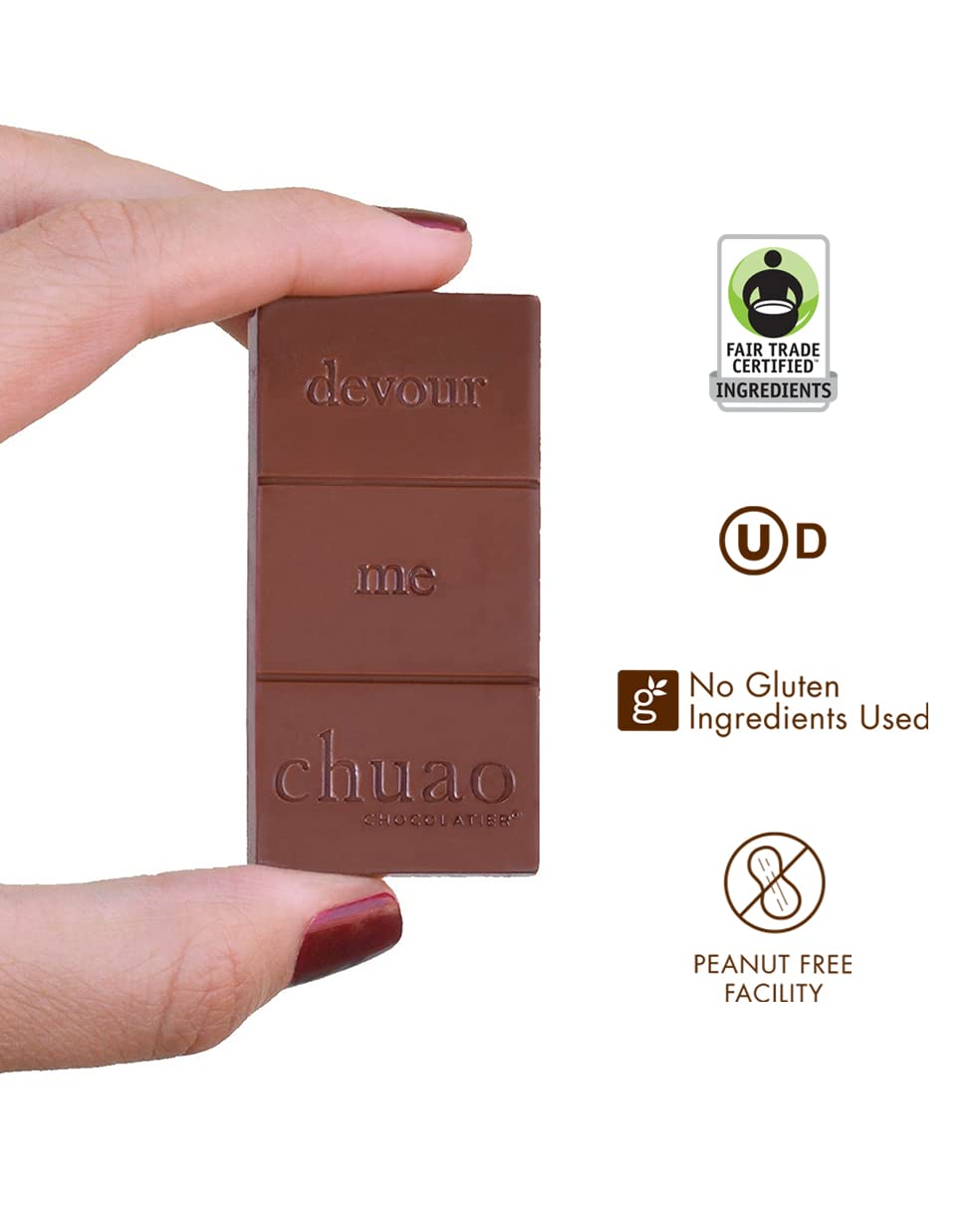 Chuao Chocolatier Salted Chocolate Crunch Dark Chocolate Mini Gourmet Chocolate Bar, 24-Ct. (0.39 oz. each)