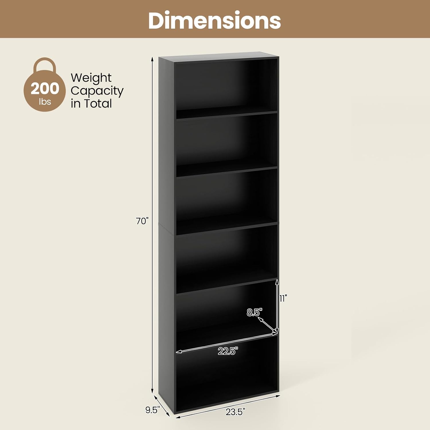 Giantex 8-Cube Bookcase, 3-Tier Cubby Bookshelf, Horizontal Vertical Display Rack with Anti-Tipping Kits, Modern Storage Organizer Shelf Unit for Bedroom, Living Room, Study (Natural, 8-Cube)