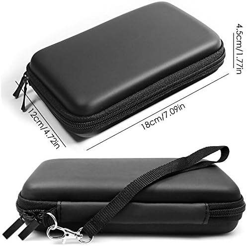 Protective Cases Compatible New 2DS XL with Screen Protectors, AFUNTA 1 Crystal Clear Case and 1 EVA Carrying Case for Console