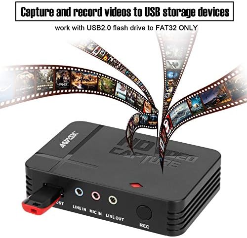 AGPTEK HD Game Capture Video Capture 1080P | HDMI/AV Recorder Xbox 360&One/ PS3 PS4,Support Mic in with Both HDMI and AV Input