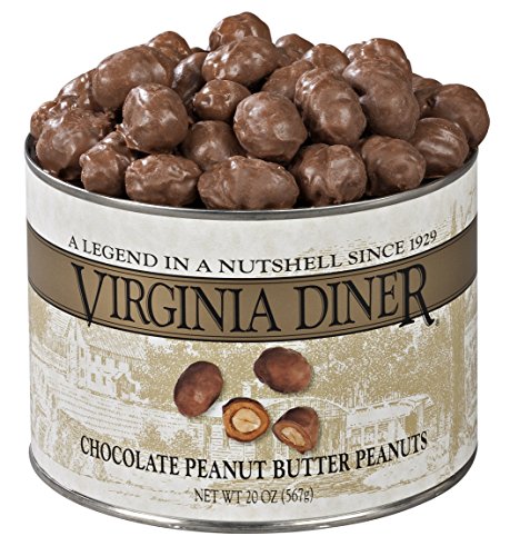 Virginia Diner Old-Fashioned Peanut Squares Candy, Virginia Peanuts -18oz Tin