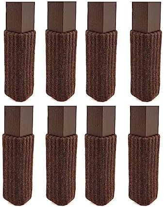 Small/Chocolate Brown, NancyProtectz Patented with Grips/Chair Leg Floor Protectors. The Original Furniture Sock