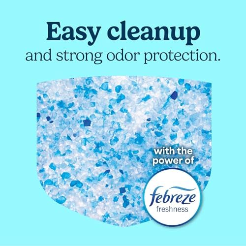 Fresh Step Clean Care Crystsal Cat Litter with Febreze Freshness, Ammonia Block Technology, Lightweight Fresh Step Crystals, Low Dust, 8 lb. Bag