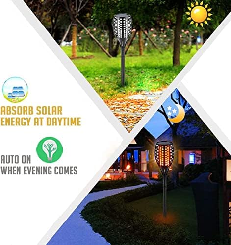 Aityvert Upgraded Larger Solar Torch Lights, Waterproof Outdoor Dancing Flames Light, Flickering Flames Garden Lights, Landscape Decoration Pathway Patio Lights 43" 96 LED (4 Pack)