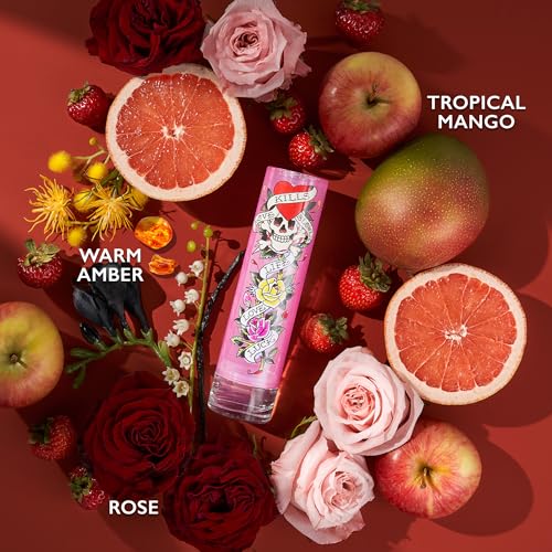 ED HARDY Eau de Parfum for Women, 1 fl oz | Women's eau de parfum. Perfume with warm amber notes and a long-lasting scent.