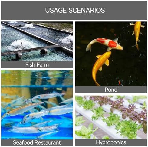 AquaMiracle Aquarium Air Pump Commercial Air Pump with Aluminum Housing, 600/1000/1200/1750GPH Fish Tank Bubbler Pond Aerator for Aquariums, Ponds