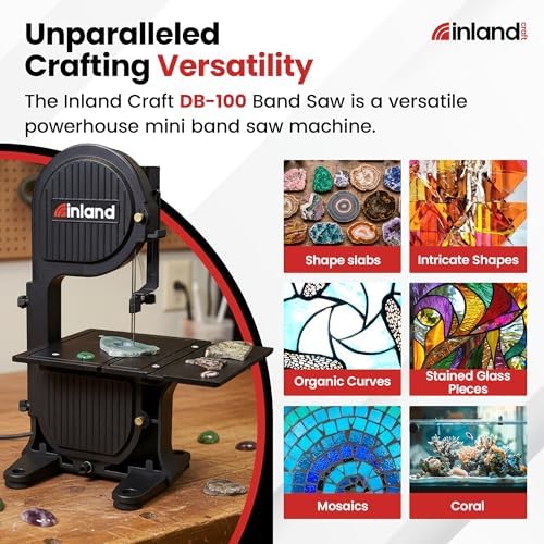 Inland Craft DB-100 Diamond Band Saw Machine for Glass, Rock, Wood & Metal