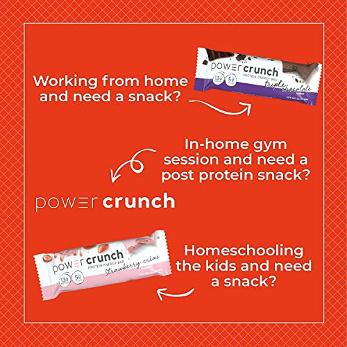 Power Crunch Protein Energy Wafer Bars, Peanut Butter Fudge, 1.4 Ounce (12 Count)