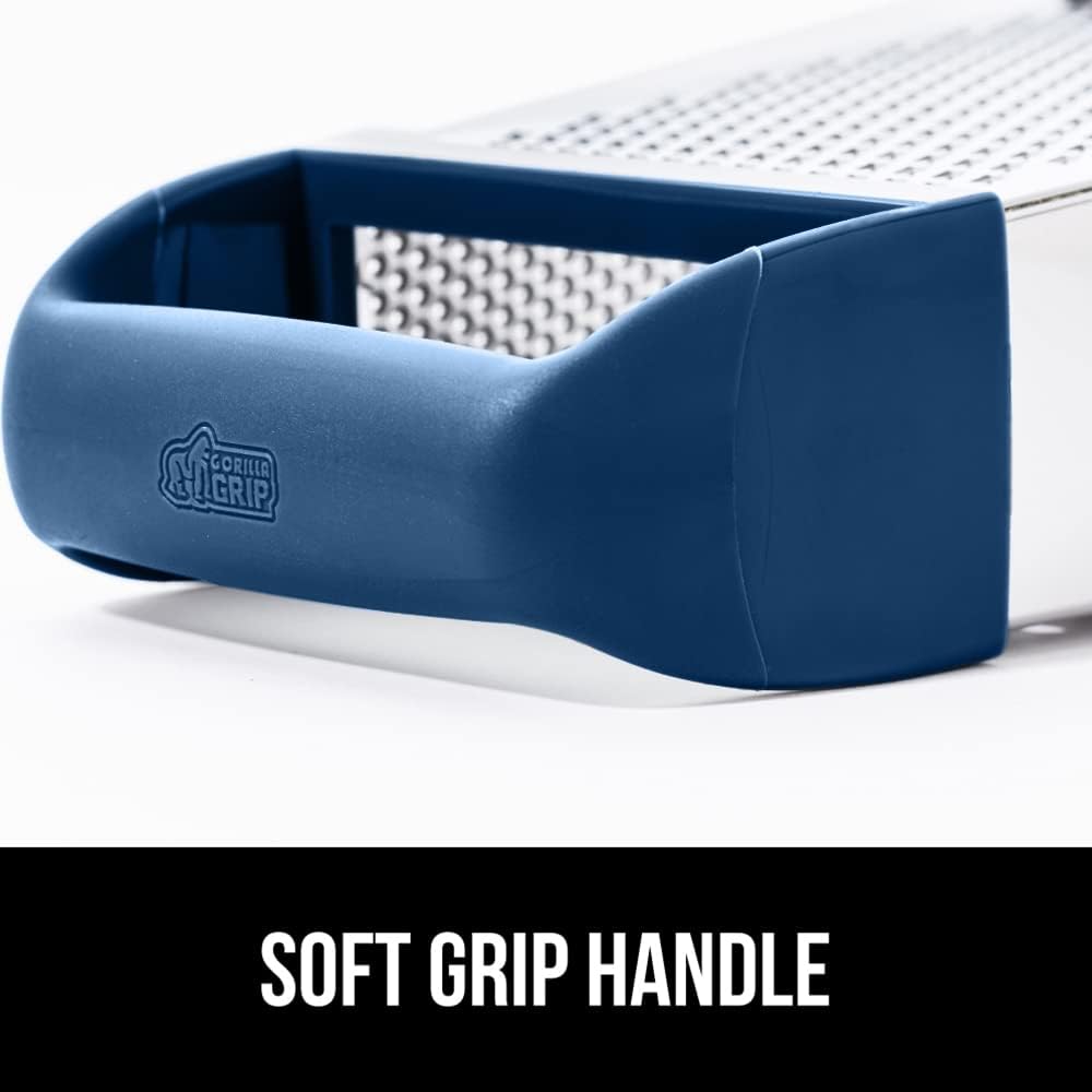 GORILLA GRIP® XL 4-Sided Stainless Steel BPA-Free Cheese Grater, Black