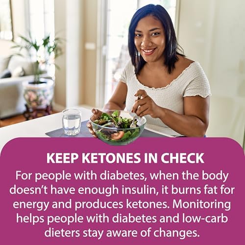 TRUEplus Ketone Test Strips, Urinalysis Test Sticks, 100 Count | Checks for Ketones in Urine, Fast and Easy Testing at Home