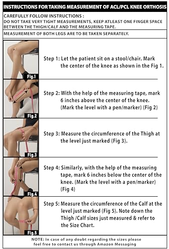 Knee Brace for Women & Men for Acl/Pcl/Mcl, Meniscus Tear, Ligament/Sports Injuries, Arthritis (OA), Knee Joint Pain Relief & Support (Black, Size-3) CHECK SIZE CHART FOR BEST FIT (PIC 2&3)
