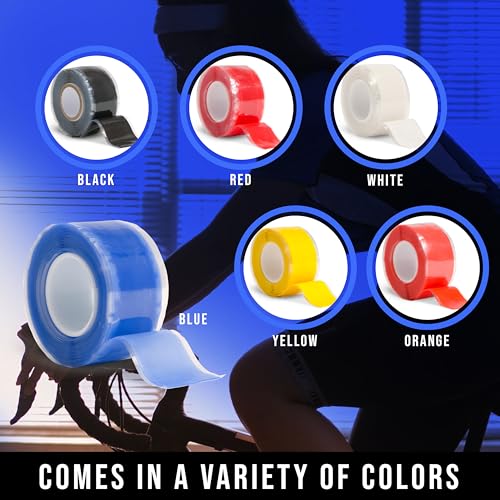 Domain Cycling - Bike Handlebar Tape - Self-Fusing Silicone Waterproofing Tape - 10 Ft Roll of Self-Bonding Handlebar Tape for Road Bike Repair