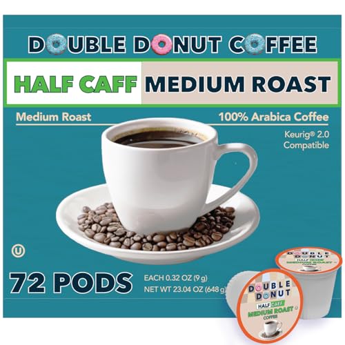 Double Donut Coffee Variety Pack, Including Flavored Coffee Pods, Medium Roast, & Dark Roast Coffee, Single Serve Coffee for Keurig K Cup Brewers, 40 Count