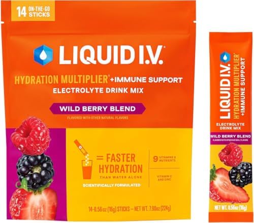 Liquid I.V. Hydration + Immune Electrolytes, Tangerine, 14 Count