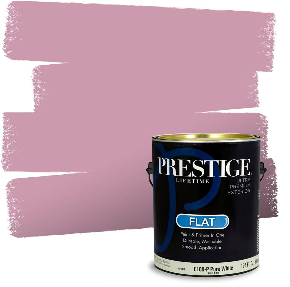 PRESTIGE Paints Exterior Paint and Primer In One, 1-Gallon, Satin, Comparable Match of Sherwin Williams* Grandeur Plum*