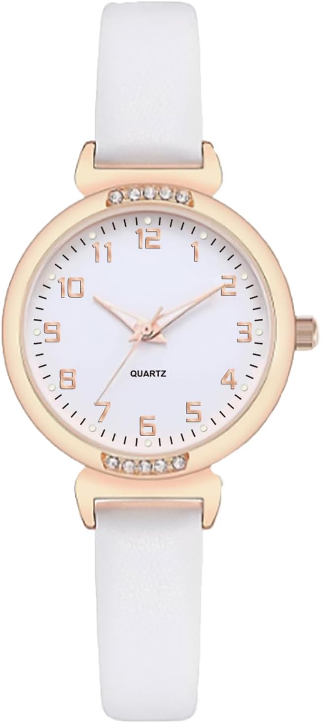 NUOVO Women's Silicone Sports Watch - Crystal Accented Leather Strap Analog Display