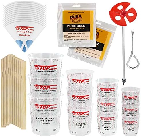 Pouring Masters Paint Mixing Cup Kit, 12 Plastic Paint Cups, 3 of Each Size