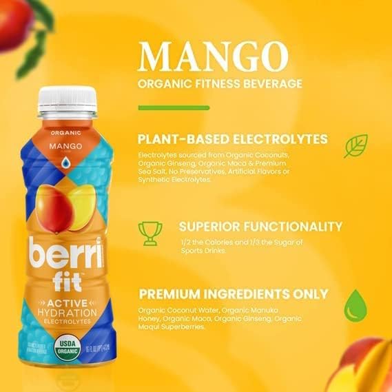 Berri Fit Hydration, 4ct, Organic Dragon Fruit Flavor Natural Sports Drink