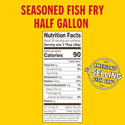 Louisiana Seasoned Fish Fry Seafood Breading Mix Half Gallon