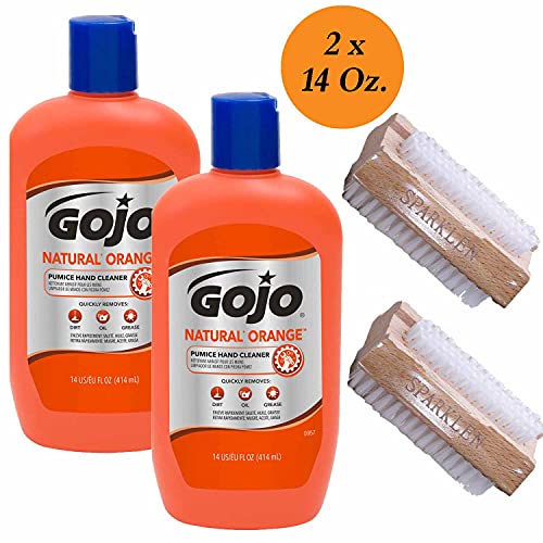 Gojo Soap Natural Orange Pumice Hand Cleaner Heavy Duty Cleaner Citrus Scented Scrub