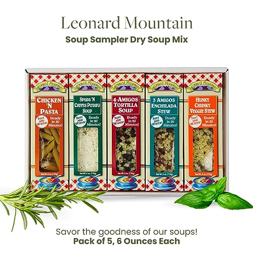 Leonard Mountain Soup Sampler Dry Soup Mix, 5 count
