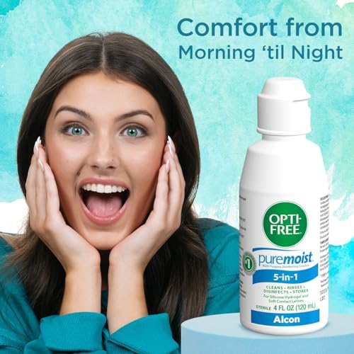 OPTI-FREE Puremoist Multi-Purpose Contact Lens Solution, 4 Fl Oz