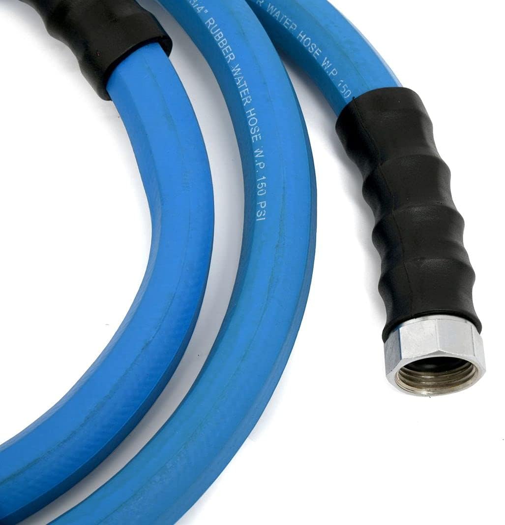 AG-LITE BSAL5825 5/8" x 25' Hot/Cold Water Rubber Garden Hose, 100% Rubber, Ultra-Light, Super Strong, 500 PSI, 50F to 190F Degrees, High Strength Polyester Braided