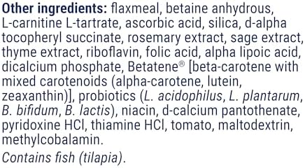 Life Extension Dog Mix, Dog Vitamins and Supplements, probiotics, L-carnitine, B12, folic Acid, Vitamin C, Vitamin E, Rosemary, Nutrient Absorption