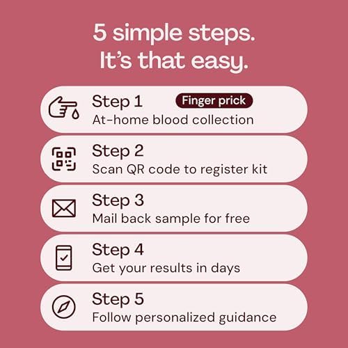 Everlywell Heart Health At-Home Lab Test for Women and Men, Measures Cholesterol, Triglyceride and HbA1c Levels, Accurate Blood Analysis