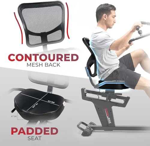 Sunny Health & Fitness Elite Recumbent Cross Trainer & Elliptical Machine with Arm Exercisers for Home Arm/Leg Training