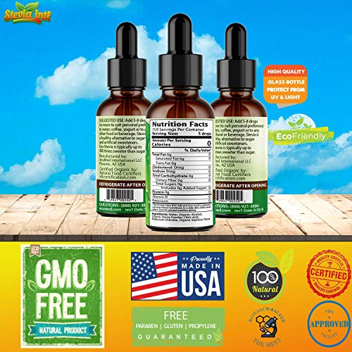 Candy Bread Premium Quality Stevia Drops | Organic Liquid Stevia |Best Sugar Substitute | 100% Pure Extract | All Naturally Sweet | Non-Bitter