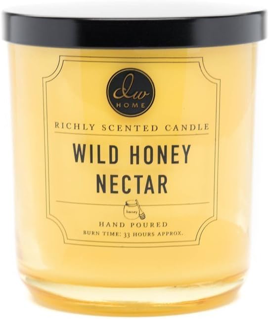 DW Home Decoware Richly Scented Candle Medium Single wick 9.69 oz ---- Wild Honey Nectar