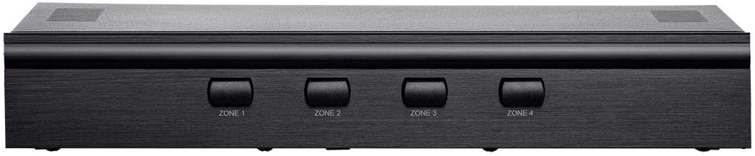 Monoprice SS-4 Premium 4 Channel Speaker Selector, with Impedance Protection, Supports 12-16 AWG Speaker Wire, Individual Zone On/Off Buttons, 138157