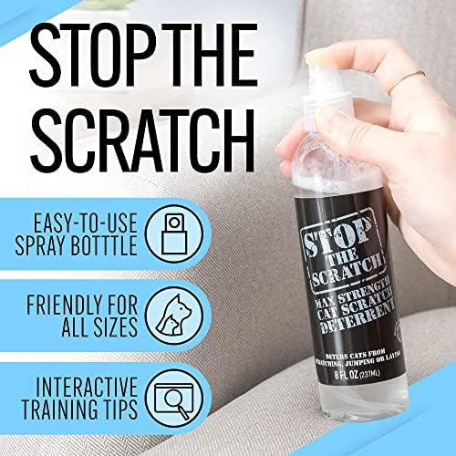 Stop the Scratch Cat Scratch Spray Deterrent – Rosemary Oil, 8 oz