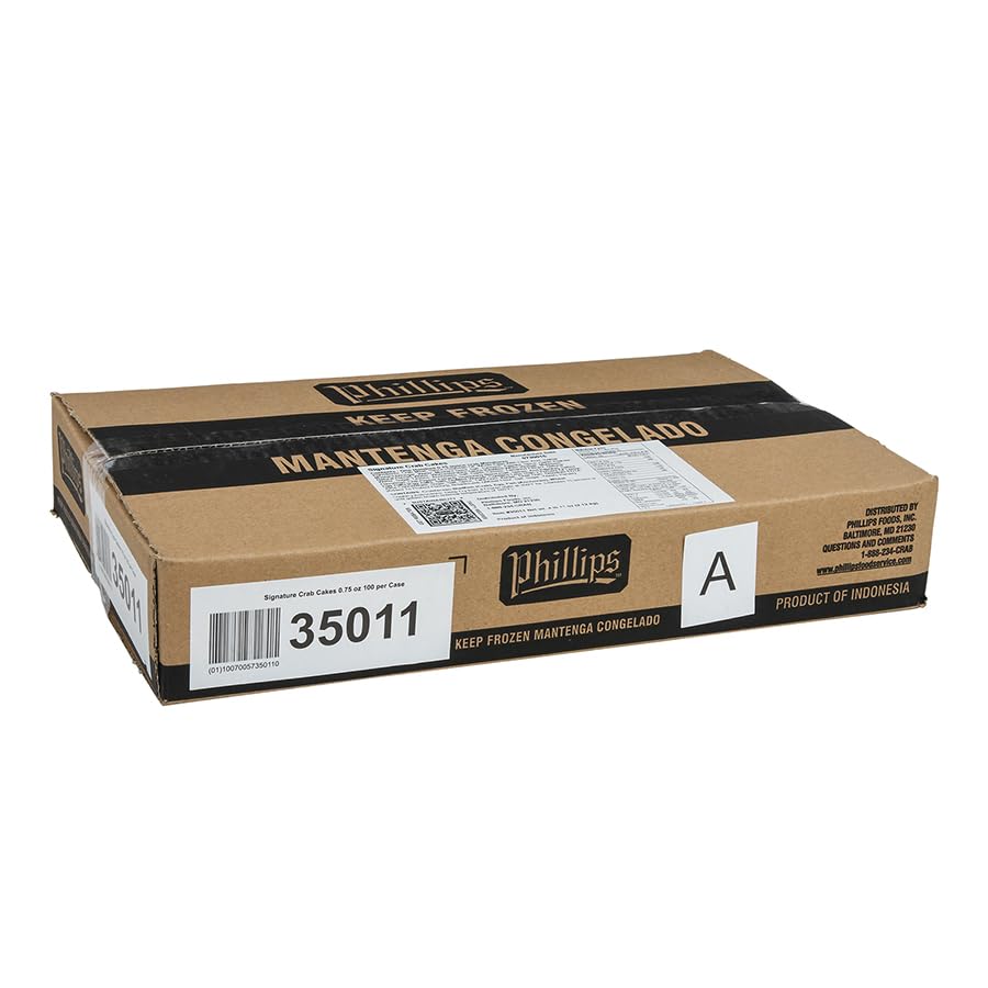 Phillips Frozen Signature Crab Cake, 0.75 Ounce -- 100 per case.