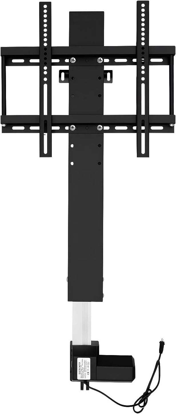 Motorized TV Lift for 26" to 57" TV Max110 lbs, Height Adjustable TVs Stand with Remote Control, Motorized Mount troke Length 27.6 Inches