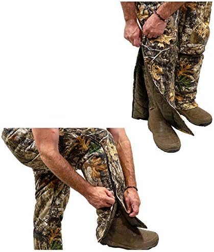 HOT SHOT Men’s Insulated Camo Bib, Ultra-Quiet Adjustable Overalls, Cold Weather Hunting Coveralls for Men