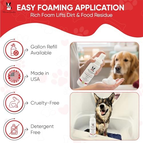 Warren London Foaming Pet Facial | Tear Free Dog Face Wash | Tearless Dog Shampoo for Faces & Dog Eye Stain Remover | Refreshing Cucumber Melon Wash | Made in USA | 8oz