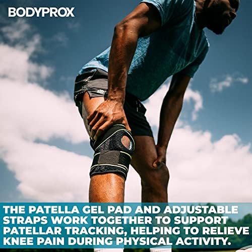 Bodyprox Knee Brace with Side Stabilizers & Patella Gel Pad Support | Knee brace for women, knee brace for men; helps support knee pain and steady daily movement.