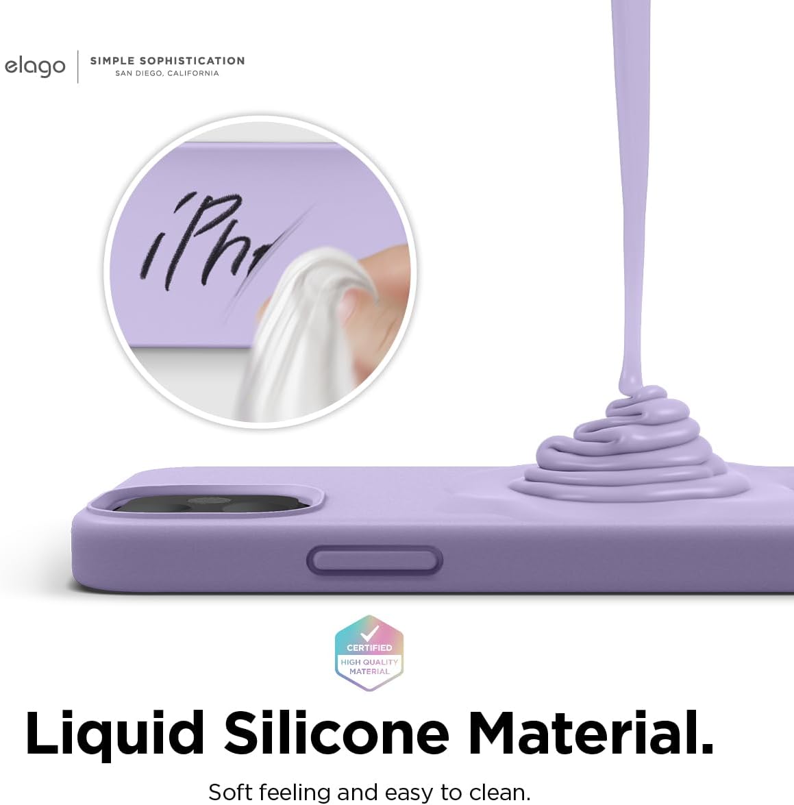 elago Premium Liquid Silicone Case for iPhone 12 Mini Lavender