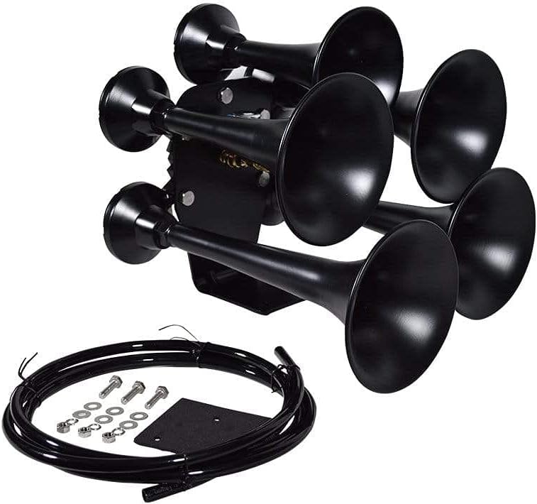 HornBlasters Smooth Black 5 Trumpet Katrina Train Horn