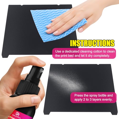 3D Printer Adhesive Glue, 7oz Strong Grip Reduces Warping for PLA, ABS, ASA, PETG Filament & No Residue 3D Printing Glue