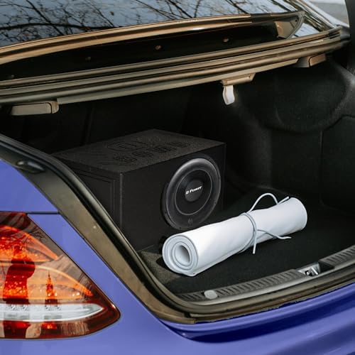Qpower Single 12" Vented Ported Car Subwoofer Sub Box Enclosure, QBOMB12VL - Single Cab Bass Woofer Speaker Box System for Vehicle or Truck Audio