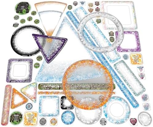 Arcknight Dungeons & Dragons Spell Effects AOE Templates - DND Accessories 24pc Complete Area of Effect Marker Set for D&D 5E - Clear Overlay