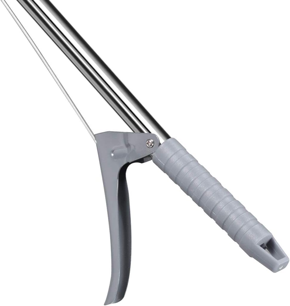 uxcell 36inch Grabber Gripper Tool Extender Claw Garbage Picker Stainless Steel Gray 2Pcs