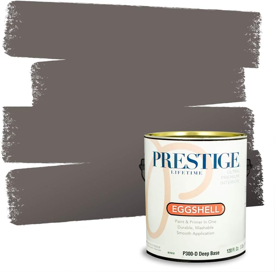 PRESTIGE Paints Exterior Paint and Primer In One, 1-Gallon, Satin, Comparable Match of Sherwin Williams* Socialite*