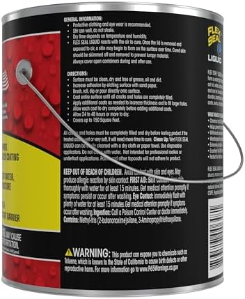 Flex Seal Liquid, Rubber Coating Sealant, Waterproof, Flexible, Breathable, and UV Resistant, Roof Repair, Basements, RV, Campers, Trailers, Marine