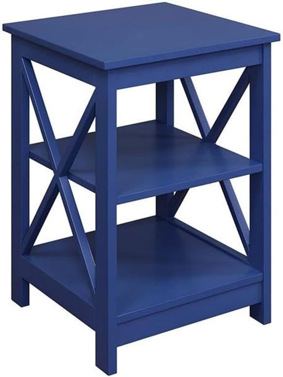 Convenience Concepts Oxford End Table 15.75" - Modern Living Room Table with Storage Shelves, Transitional Nightstand Side Table for Home Decor and Display, Espresso