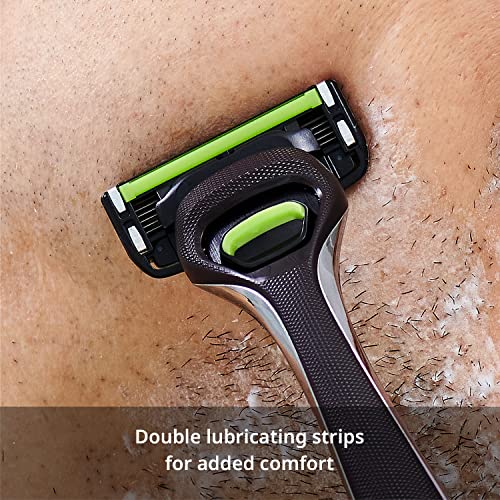 DORCO Pace 6 Pro - Six Blade Razor System with Trimmer - 12 Pack Refill (No Handle)
